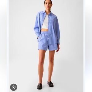 Blue Striped Women's Shorts